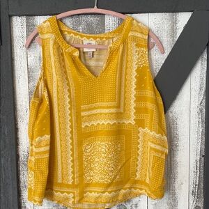 Knox Rose Yellow Sleeveless Boxy Tank Top